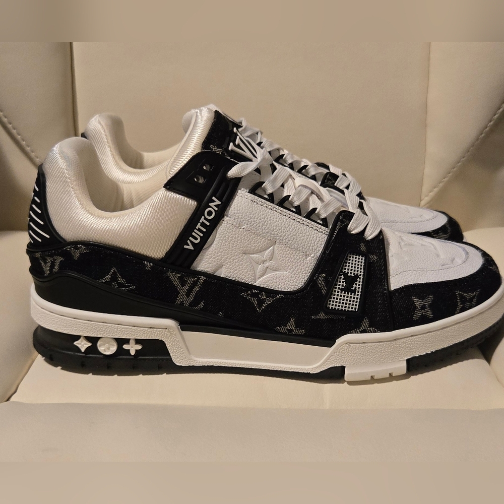 LV White and Black Sneakers